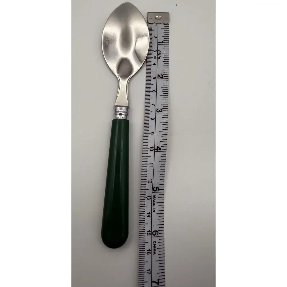 Gibson Sensations Forest Green Plastic Handle Teaspoons Set of 4 Replacement